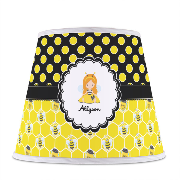 Honeycomb, Bees & Polka Dots Poly Film Empire Lampshade - Front View