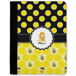 Honeycomb, Bees & Polka Dots Notebook Padfolio w/ Name or Text