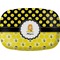Honeycomb, Bees & Polka Dots Melamine Platter (Personalized)