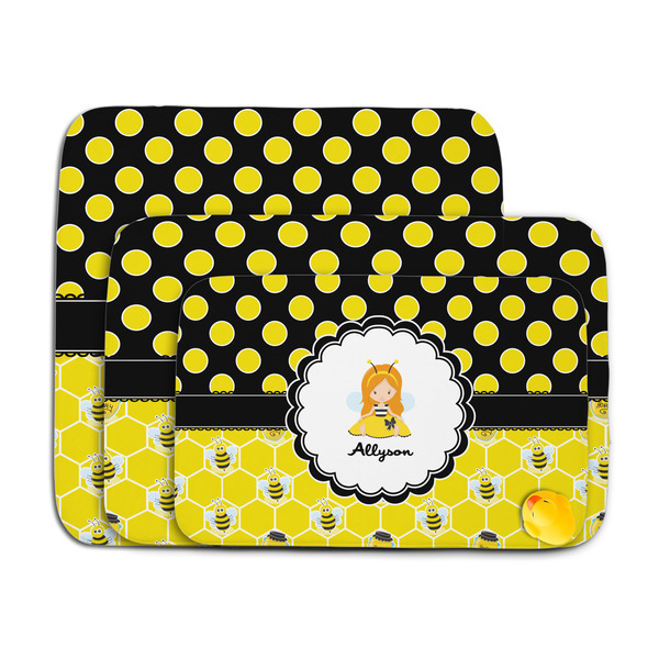 Honeycomb, Bees & Polka Dots Memory Foam Bath Mat - MAIN PARENT