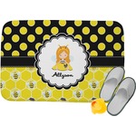 Honeycomb, Bees & Polka Dots Memory Foam Bath Mat - 34"x21" (Personalized)