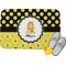 Honeycomb, Bees & Polka Dots Memory Foam Bath Mat (Personalized)