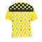 Honeycomb, Bees & Polka Dots Men's Crew Neck T Shirt Medium - Back