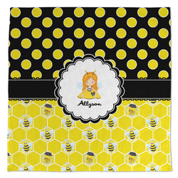 Honeycomb, Bees & Polka Dots Microfiber Dish Towel (Personalized)