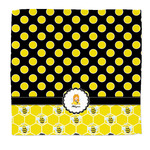 Honeycomb, Bees & Polka Dots Microfiber Dish Rag (Personalized)