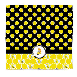 Honeycomb, Bees & Polka Dots Microfiber Dish Rag (Personalized)