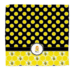 Honeycomb, Bees & Polka Dots Microfiber Dish Rag (Personalized)