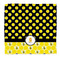 Honeycomb, Bees & Polka Dots Microfiber Dish Rag - Front/Approval