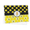Honeycomb, Bees & Polka Dots Microfiber Dish Towel - FOLDED HALF