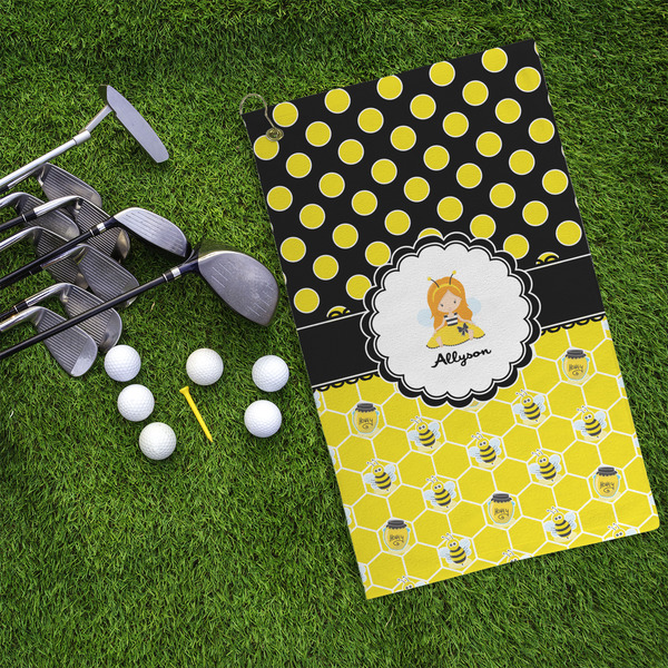 Honeycomb, Bees & Polka Dots Microfiber Golf Towels - LIFESTYLE