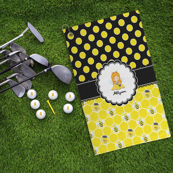 Honeycomb, Bees & Polka Dots Microfiber Golf Towels - LIFESTYLE