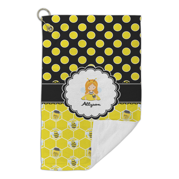 Honeycomb, Bees & Polka Dots Microfiber Golf Towels Small - FRONT FOLDED