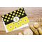 Honeycomb, Bees & Polka Dots Microfiber Kitchen Towel - LIFESTYLE