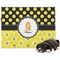 Honeycomb, Bees & Polka Dots Microfleece Dog Blanket - Regular