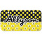 Honeycomb, Bees & Polka Dots Mini Bicycle License Plate - Two Holes