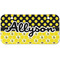 Honeycomb, Bees & Polka Dots Mini/Bicycle License Plate (2 Holes) (Personalized)