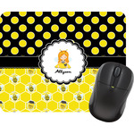 Honeycomb, Bees & Polka Dots Rectangular Mouse Pad (Personalized)