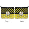 Honeycomb, Bees & Polka Dots Neoprene Coin Purse - Front & Back (APPROVAL)