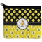Honeycomb, Bees & Polka Dots Neoprene Coin Purse - Front