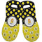 Honeycomb, Bees & Polka Dots Neoprene Oven Mitts - Set of 2 w/ Name or Text