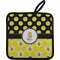 Honeycomb, Bees & Polka Dots Pot Holder w/ Name or Text