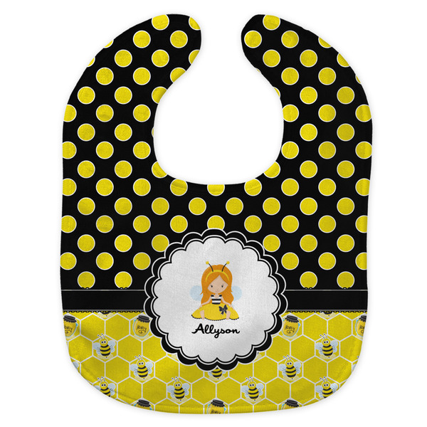 Honeycomb, Bees & Polka Dots New Bib Flat Approval