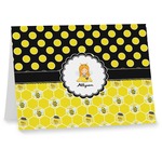 Honeycomb, Bees & Polka Dots Note cards (Personalized)
