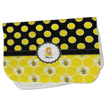 Honeycomb, Bees & Polka Dots Burp Cloth - Fleece w/ Name or Text