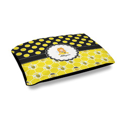 Honeycomb, Bees & Polka Dots Outdoor Dog Bed - Medium (Personalized)