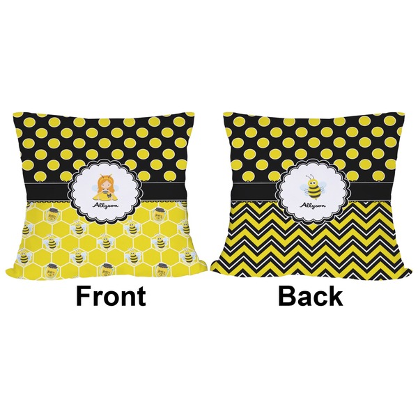 Honeycomb, Bees & Polka Dots Outdoor Pillow - 20x20