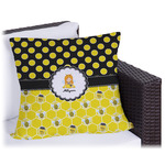 Honeycomb, Bees & Polka Dots Outdoor Pillow - 20" (Personalized)