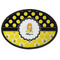 Honeycomb, Bees & Polka Dots Oval Patch