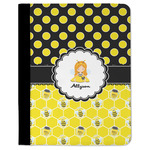 Honeycomb, Bees & Polka Dots Padfolio Clipboard - Large (Personalized)