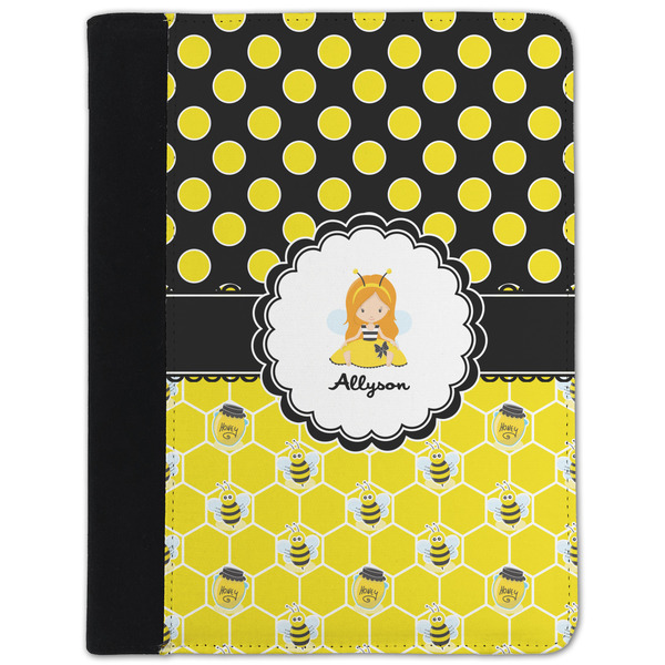 Custom Honeycomb, Bees & Polka Dots Padfolio Clipboard - Small (Personalized)
