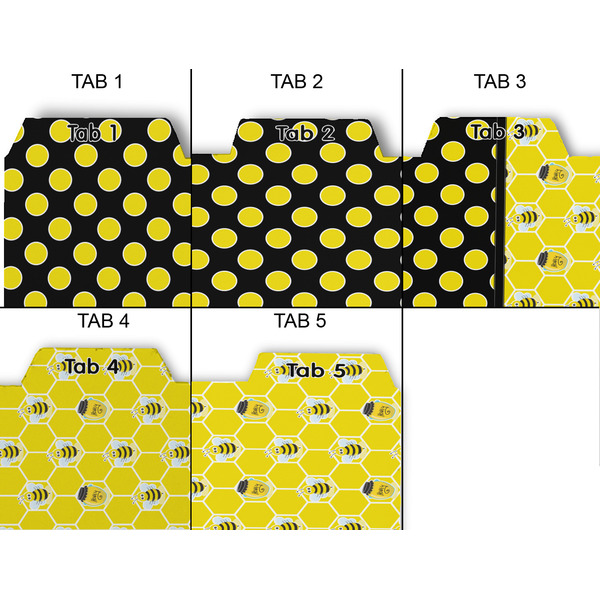 Honeycomb, Bees & Polka Dots Page Dividers - Set of 5 - Approval