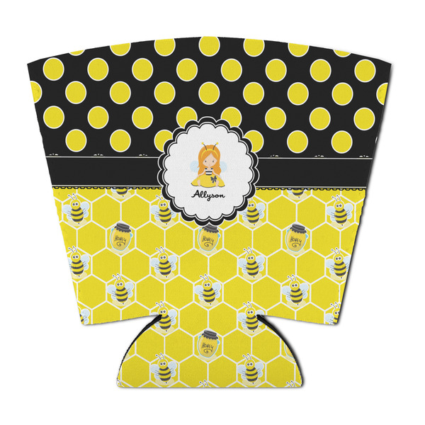 Custom Honeycomb, Bees & Polka Dots Party Cup Sleeve - with Bottom (Personalized)
