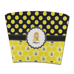 Honeycomb, Bees & Polka Dots Party Cup Sleeve - without bottom (Personalized)