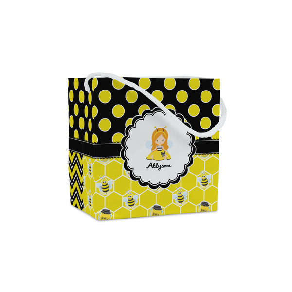 Custom Honeycomb, Bees & Polka Dots Party Favor Gift Bags (Personalized)