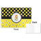 Honeycomb, Bees & Polka Dots Disposable Paper Placemat - Front & Back