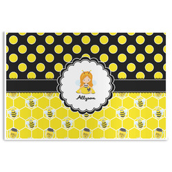 Honeycomb, Bees & Polka Dots Disposable Paper Placemats (Personalized)
