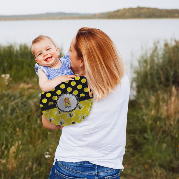 Honeycomb, Bees & Polka Dots Peanut Shaped Burp - Lifestyle