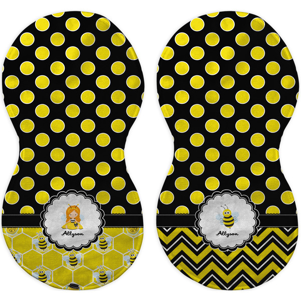 Honeycomb, Bees & Polka Dots Peanut Shaped Burps - Approval