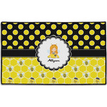 Honeycomb, Bees & Polka Dots Door Mat - 60"x36" (Personalized)