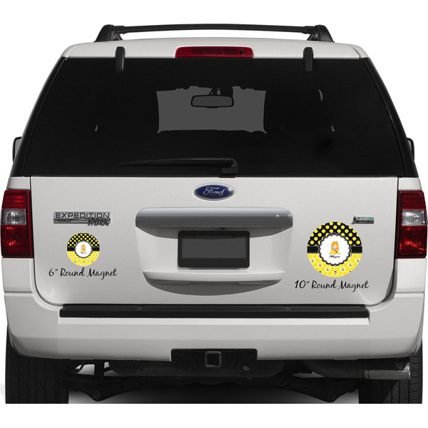 Honeycomb, Bees & Polka Dots Personalized Car Magnets on Ford Explorer