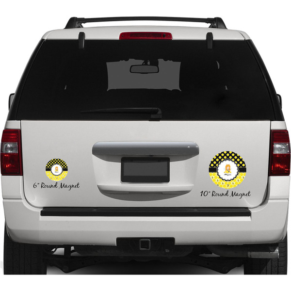 Honeycomb, Bees & Polka Dots Personalized Car Magnets on Ford Explorer