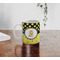 Honeycomb, Bees & Polka Dots Personalized Coffee Mug - Lifestyle