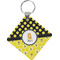 Honeycomb, Bees & Polka Dots Personalized Diamond Key Chain