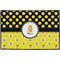 Honeycomb, Bees & Polka Dots Door Mat - 36"x24" (Personalized)
