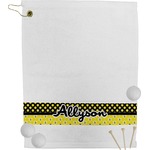 Honeycomb, Bees & Polka Dots Golf Bag Towel (Personalized)