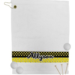 Honeycomb, Bees & Polka Dots Golf Bag Towel (Personalized)